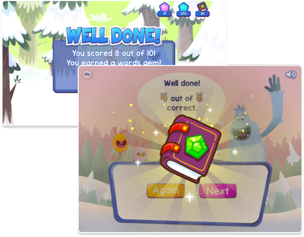 Fast Phonics games rewards