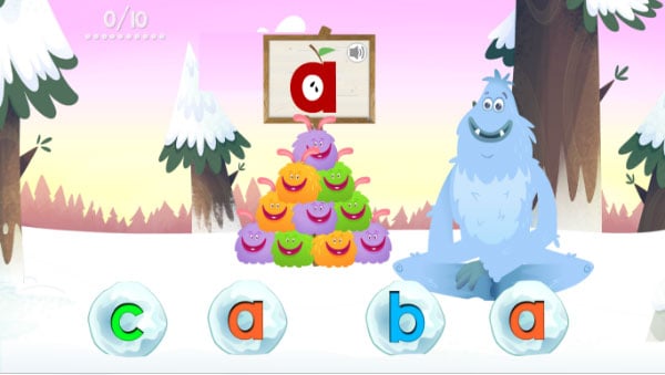 Fast Phonics Snowballs activity